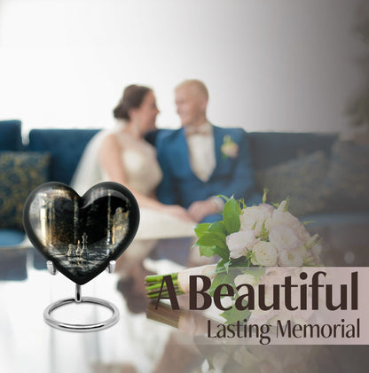 Chess-themed Heart Cremation Urn for dad