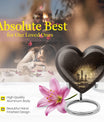 Heart-shaped chess-themed cremation urn