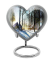 Snowflakes heart urn