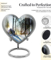 Snowflakes heart urn