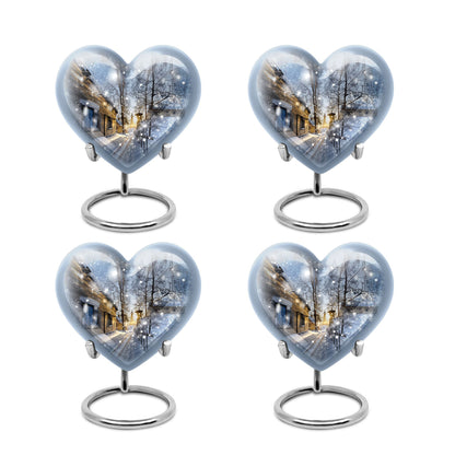Heart-shaped Snowflakes Urn