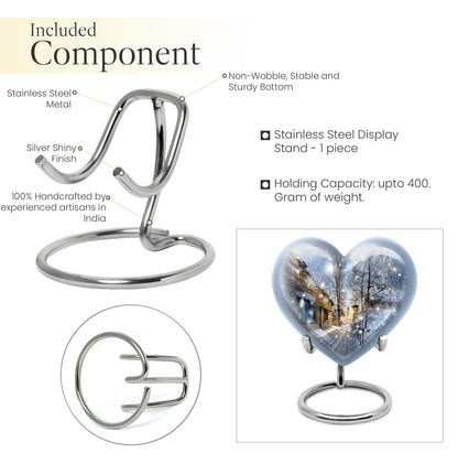 Heart-shaped Snowflakes Urn