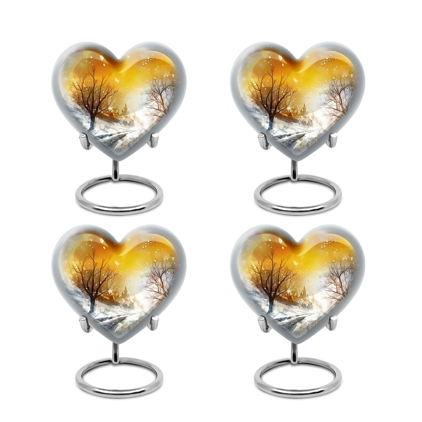 Snowflakes Heart Urn