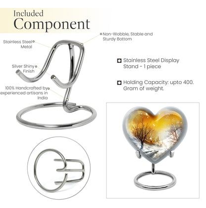 Snowflakes Heart Urn