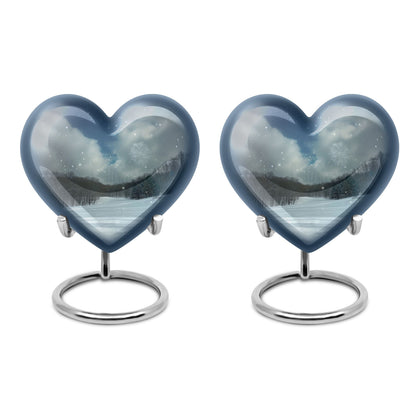 Snowflakes Heart Urn