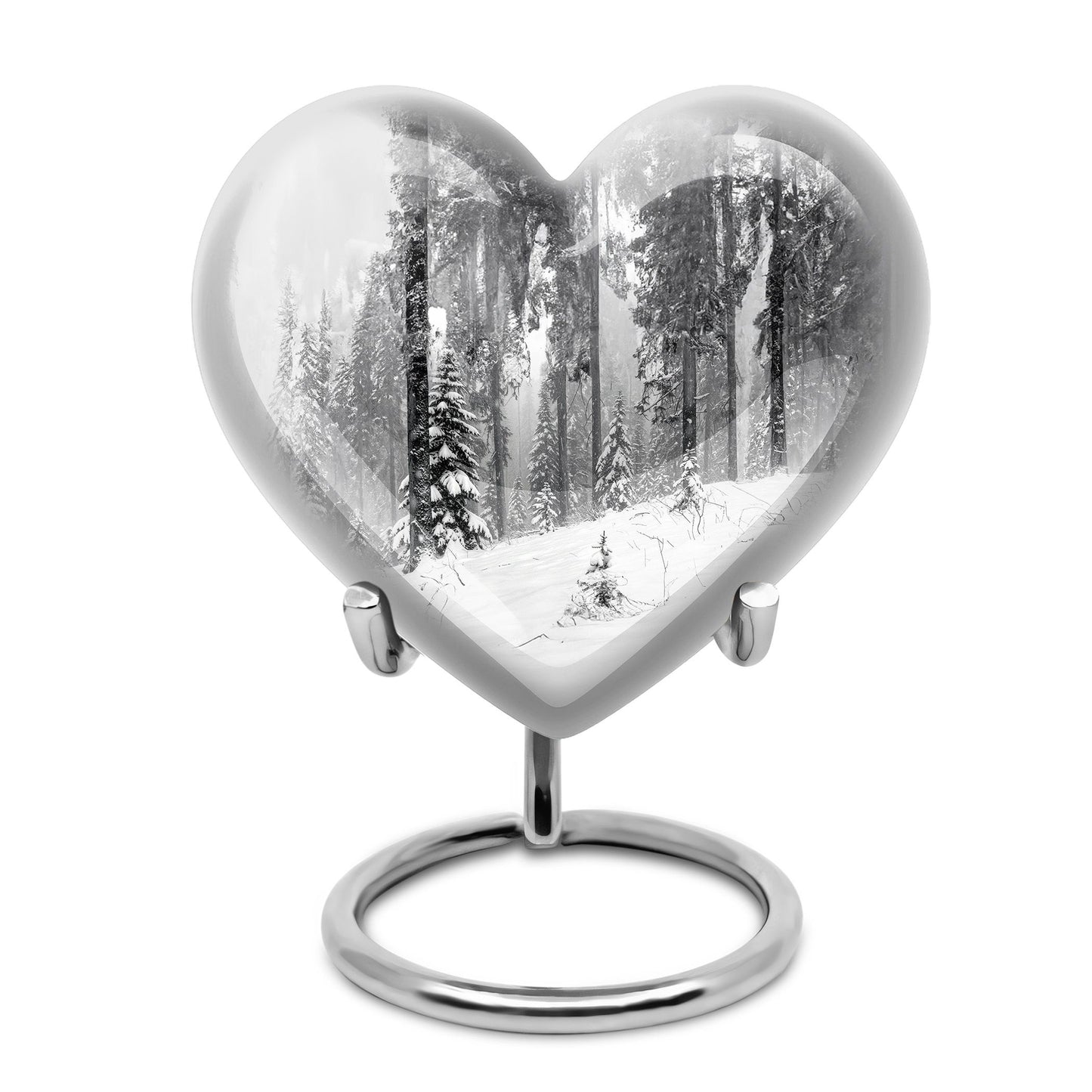 heart snowflakes urn