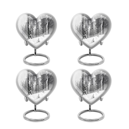 heart snowflakes urn