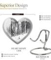 heart snowflakes urn