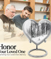 heart snowflakes urn