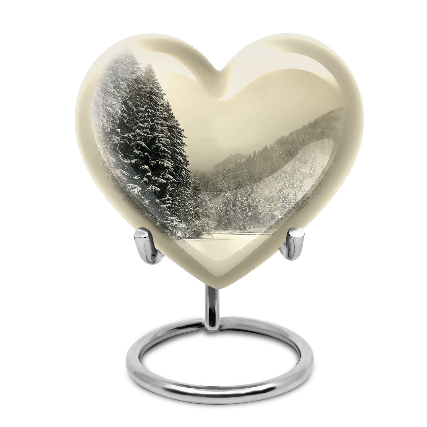 Personalized Winter Memorial Urn for Human Ashes - 10-inch, 200 cu in - Yatskia