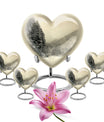 heart-shaped Snowflakes cremation urn