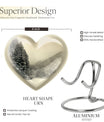 heart-shaped Snowflakes cremation urn