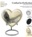 heart-shaped Snowflakes cremation urn