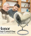 heart-shaped Snowflakes cremation urn