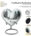 Heart-shaped Snowflakes Urn.