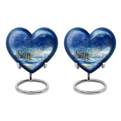 Heart-shaped Snowflakes Urn