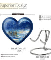 Heart-shaped Snowflakes Urn