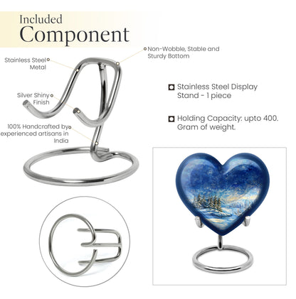 Heart-shaped Snowflakes Urn