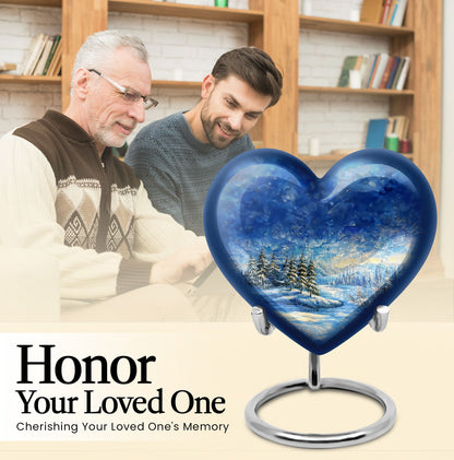 Heart-shaped Snowflakes Urn