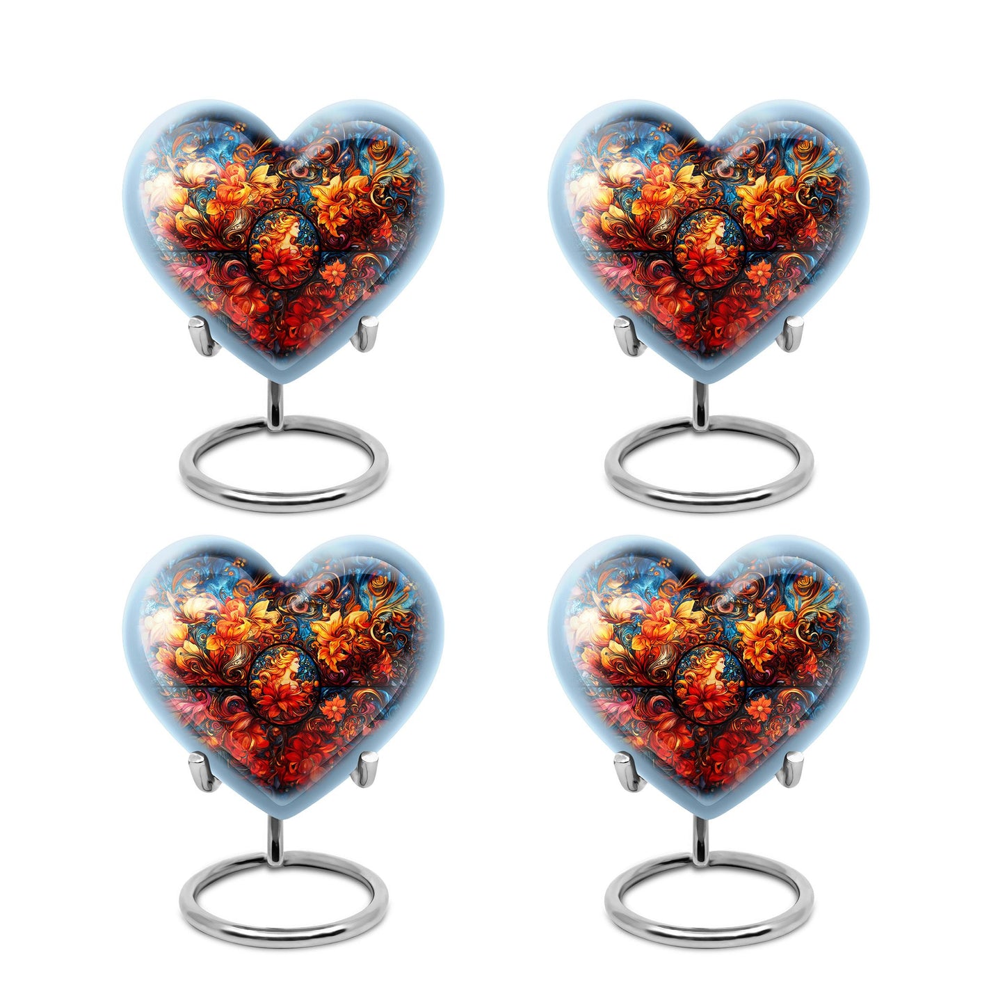 Glass Stained Glass Memorial Urn for Human Ashes - 10-inch, 200 cu in - Yatskia