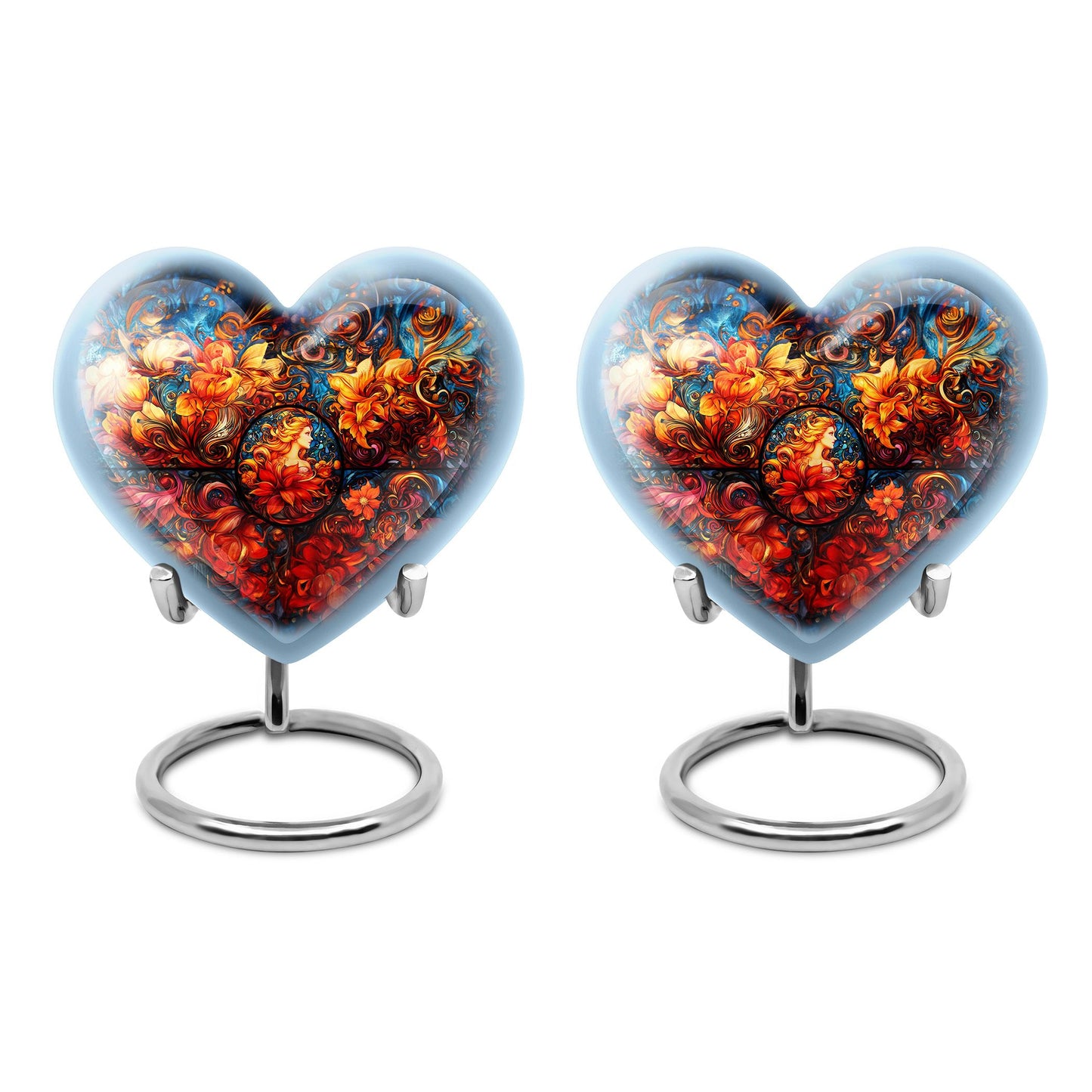 Glass Stained Glass Memorial Urn for Human Ashes - 10-inch, 200 cu in - Yatskia