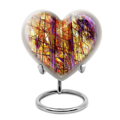 Glass Stained Glass Cremation Urn for Human Ashes - 10-inch, 200 cu in - Yatskia