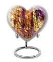 stained glass Heart Urn for humans.
