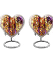 stained glass Heart Urn for humans.