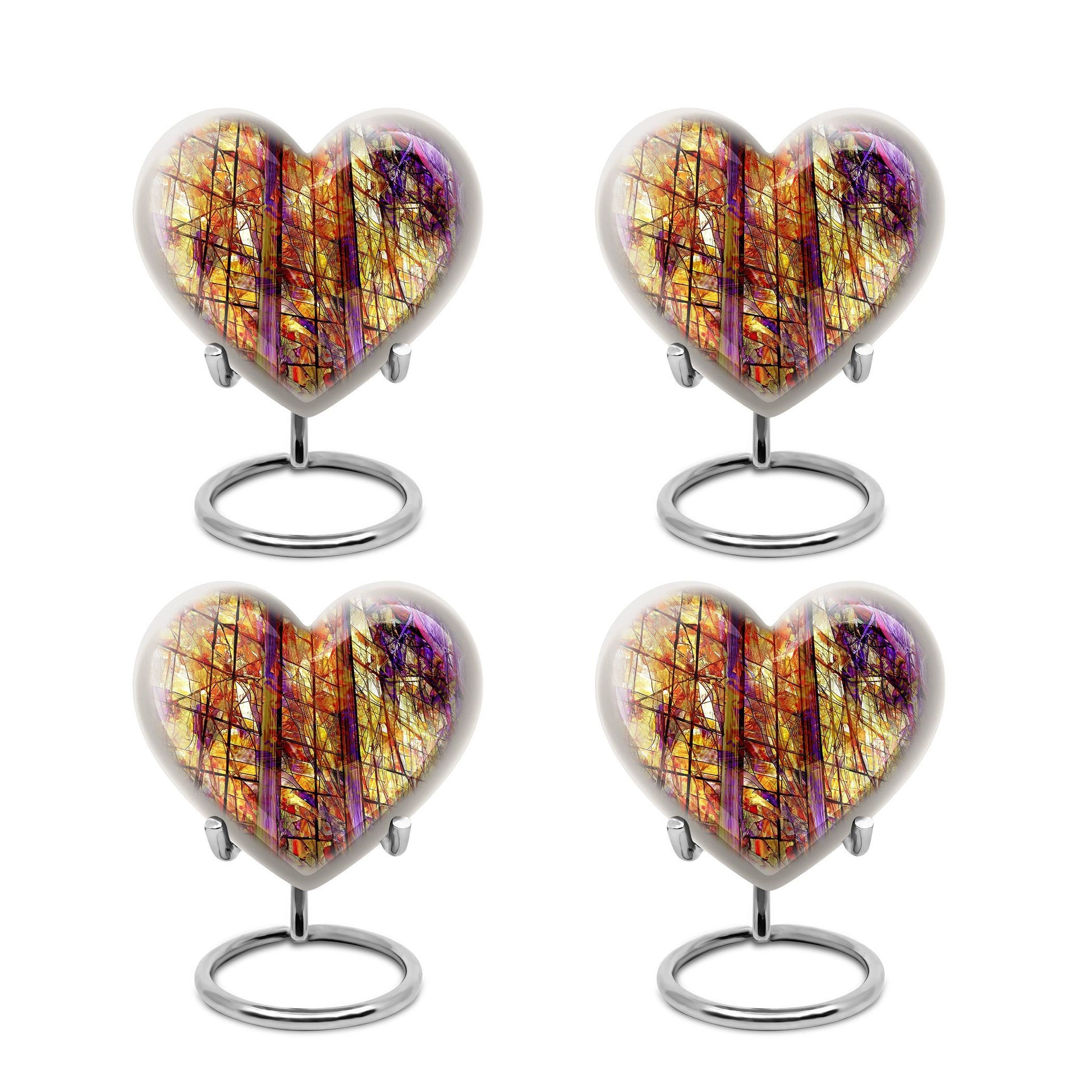 stained glass Heart Urn for humans.