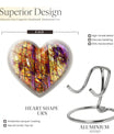 stained glass Heart Urn for humans.