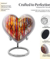 stained glass Heart Urn for humans.