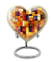 Stained Glass Cool Urn Ashes Memorial, Funeral Cremation Urn For Ashes