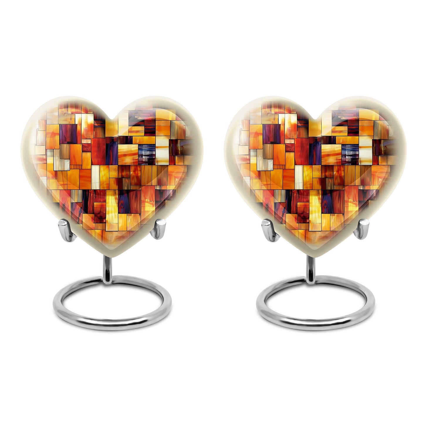 Glass Stained Glass Cremation Urn for Human Ashes - 10-inch, 200 cu in - Yatskia
