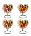 Stained Glass Heart Urn, Memorial Urn for Human Ashes.