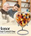 Stained Glass Heart Urn, Memorial Urn for Human Ashes.