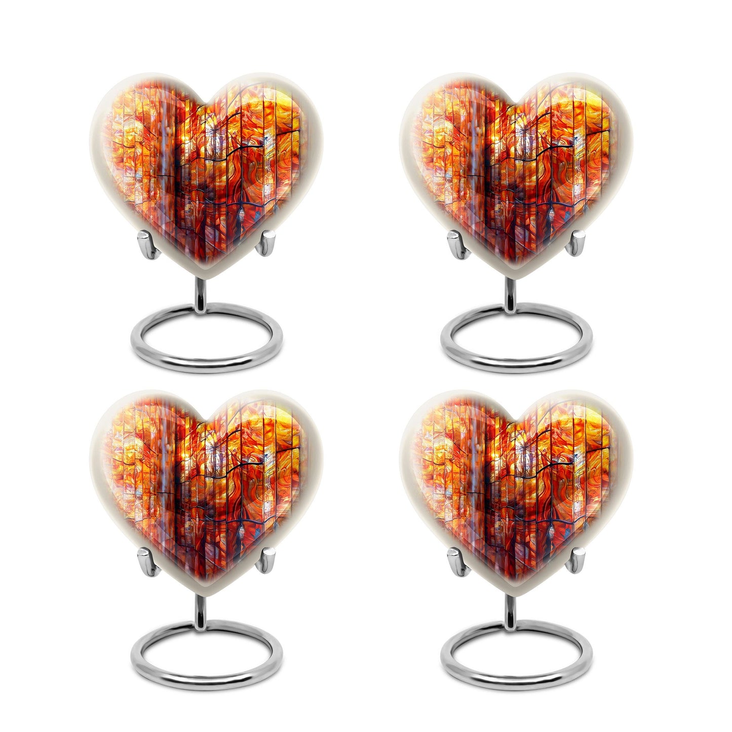 Glass Stained Glass Memorial Urn for Human Ashes - 10-inch, 200 cu in - Yatskia