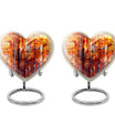 heart-shaped stained glass Urn