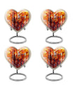 heart-shaped stained glass Urn