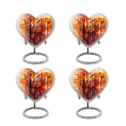 heart-shaped stained glass Urn