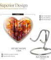 heart-shaped stained glass Urn