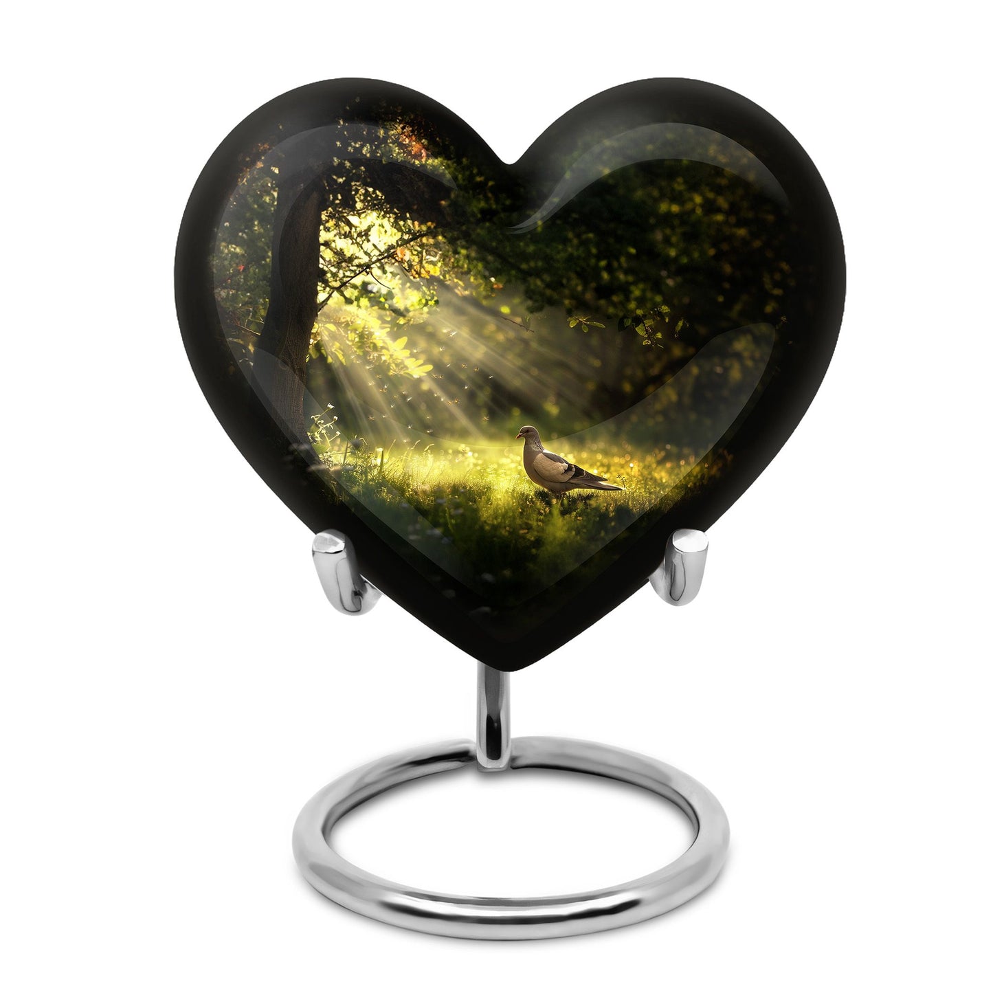 Personalized Dove Cremation Urn for Human Ashes - 3-inch, 200 cu in - Yatskia