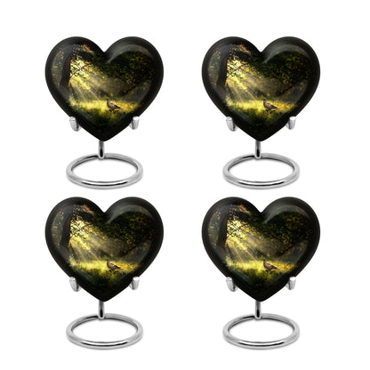 Dove Urn, heart-shaped for human ashes.