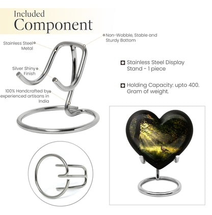 Dove Urn, heart-shaped for human ashes.