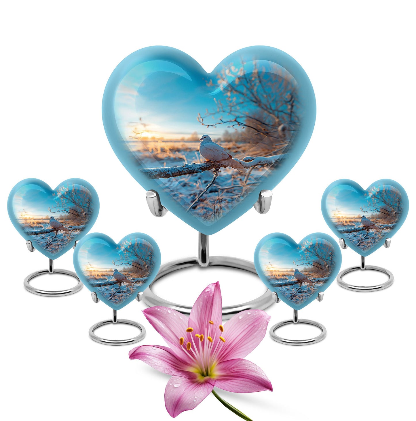 Personalized Bird Memorial Urn for Human Ashes - 10-inch, 200 cu in - Yatskia