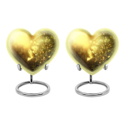 Dove Urn, heart-shaped large urn for adult ashes