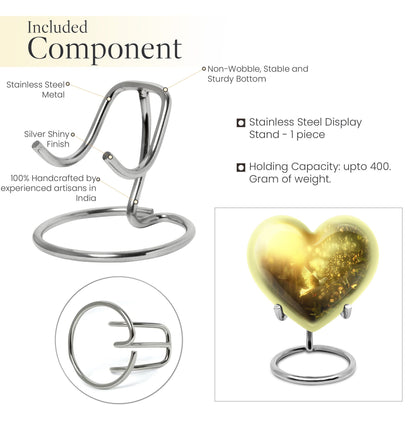 Dove Urn, heart-shaped large urn for adult ashes
