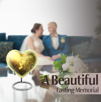 Dove Urn, heart-shaped large urn for adult ashes