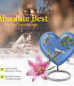 Dove-themed heart urn for adult female ashes