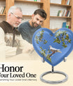 Dove-themed heart urn for adult female ashes