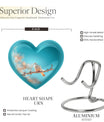 Dove-themed Heart Urn for human ashes